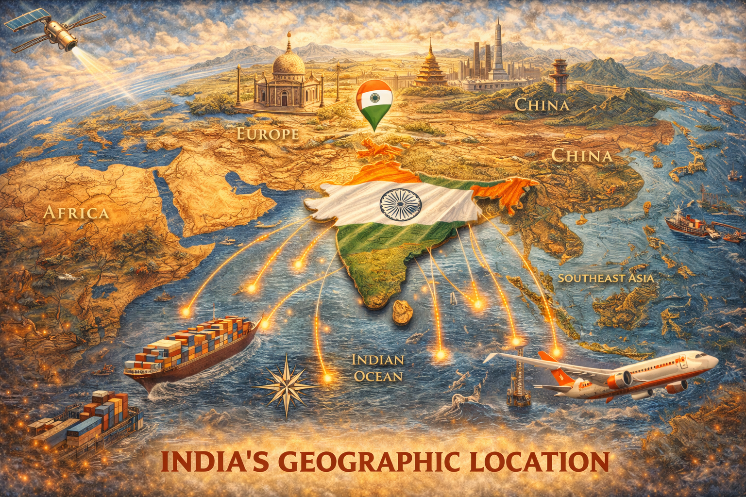 இந்தியாவின் புவியிடம்